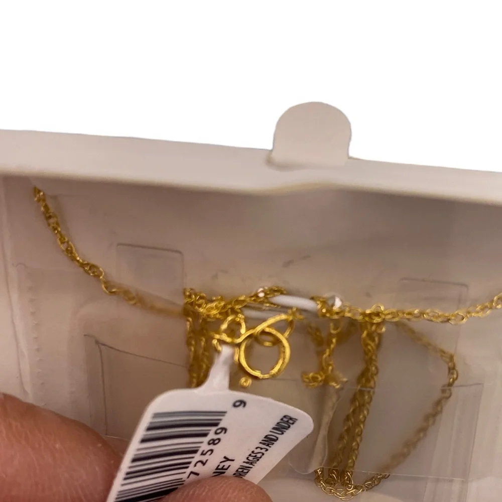 Disney The Little Mermaid Female 10K Gold Textured Ariel Pendant Necklace